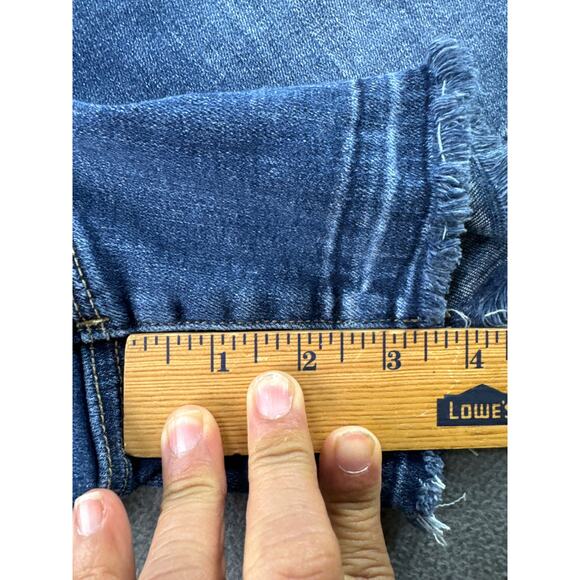 Vince‎ Camuto Undone Hem Denim Short Dark Wash Size 32 / 14 - Picture 6 of 7